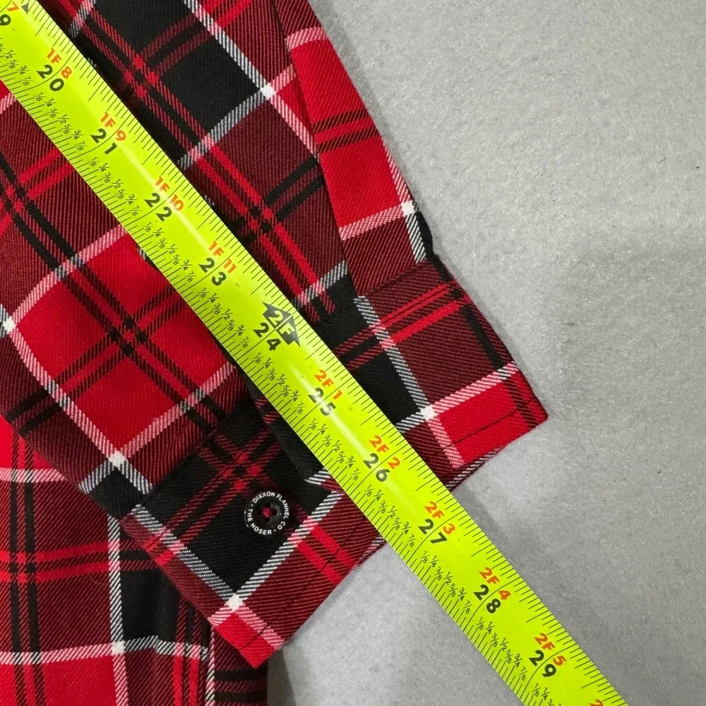 Dixxon Flannel Company The Hoser Shirt Mens LT Red Black Plaid Long Sleeve Tall
